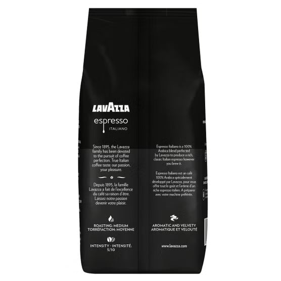 Lavazza Caffé Espresso 100% Premium Arabica Coffee, Whole Bean, 2.2 lbs