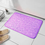 Embossed Microfiber Anti Slip Pebble Bath Mat