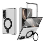 Case for Samsung Galaxy Z Fold 8 Ultra Fold 8 7 6 5 4 Magnetic Hinge Protection with Screen Protector Rotate Ring Holder Cover
