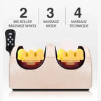 Super Big Electric Foot Leg Massager Deep Tissue Shiatsu Kneading Relax Heated Roller Calf Relieve Stress Care Foot Machine Tool