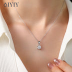 OIYIY 1-3ct Moissanite Necklace 925 Sterling Silver VVS1 GRA Certified Lab Grown Diamond Pendant Luxury Fine Jewelry Gift