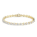 3*5mm Pear Cut All Moissanite Diamond Tennis Bracelet For Women S925 Silver Plated White Gold Waterdrop Shape Jewelry with GRA