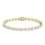 3*5mm Pear Cut All Moissanite Diamond Tennis Bracelet For Women S925 Silver Plated White Gold Waterdrop Shape Jewelry with GRA